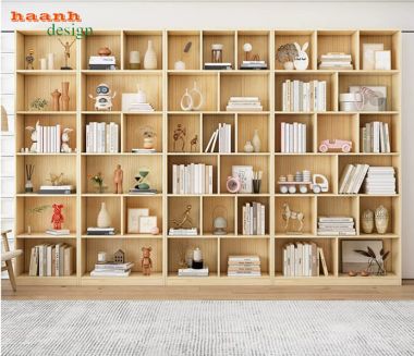 Tủ sách gỗ công nghiệp dạng ô mở linh hoạt - THS 012