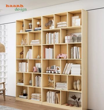 Tủ sách gỗ công nghiệp dạng ô mở linh hoạt - THS 012