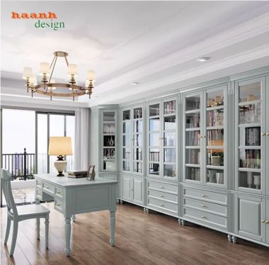 Tủ sách có cửa kính – Lựa chọn hoàn hảo cho phòng làm việc-THS 007