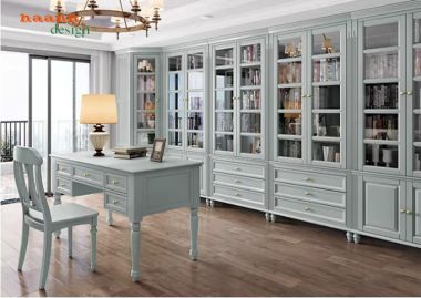 Tủ sách có cửa kính – Lựa chọn hoàn hảo cho phòng làm việc-THS 007