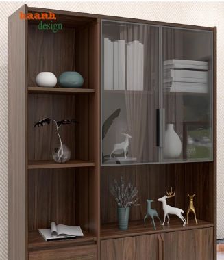 Tủ sách gỗ công nghiệp đẹp cho không gian sống hiện đại-TSH 003