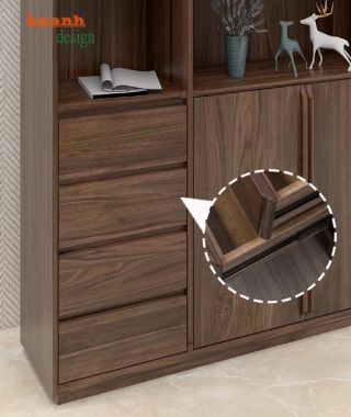 Tủ sách gỗ công nghiệp đẹp cho không gian sống hiện đại-TSH 003