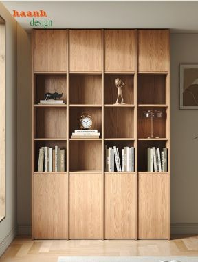Tủ sách gỗ sồi Biểu tượng của sự sang trọng và bền bỉ-TSH 004