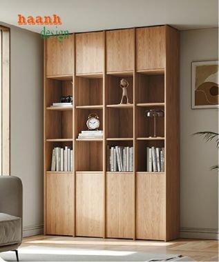 Tủ sách gỗ sồi Biểu tượng của sự sang trọng và bền bỉ-TSH 004