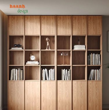 Tủ sách gỗ sồi Biểu tượng của sự sang trọng và bền bỉ-TSH 004
