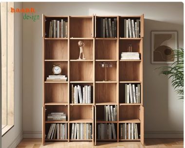 Tủ sách gỗ sồi Biểu tượng của sự sang trọng và bền bỉ-TSH 004