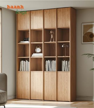 Tủ sách gỗ sồi Biểu tượng của sự sang trọng và bền bỉ-TSH 004