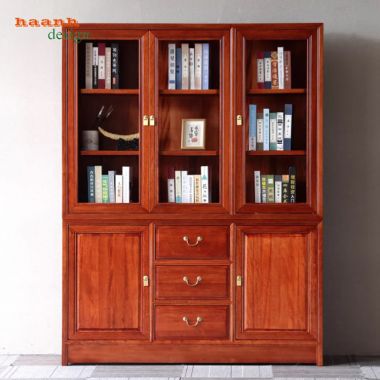 Mẫu tủ sách đẹp giả cổ Trung Quốc tinh xảo và đẳng cấp-TSC 008