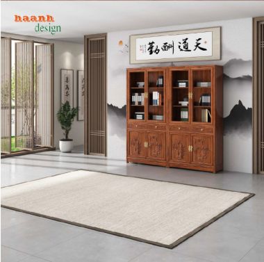 Khám phá vẻ đẹp của tủ sách gỗ tự nhiên á đông-TSC 002