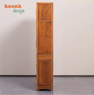 Tủ sách gỗ tự nhiên truyền thống – Vẻ đẹp hài hòa và đẳng cấp-TSC 004
