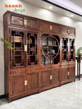 Khám phá vẻ đẹp của tủ sách bằng gỗ tự nhiên-TSC 003