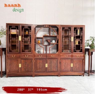 Khám phá vẻ đẹp của tủ sách bằng gỗ tự nhiên-TSC 003