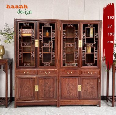 Khám phá vẻ đẹp của tủ sách bằng gỗ tự nhiên-TSC 003