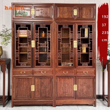 Khám phá vẻ đẹp của tủ sách bằng gỗ tự nhiên-TSC 003