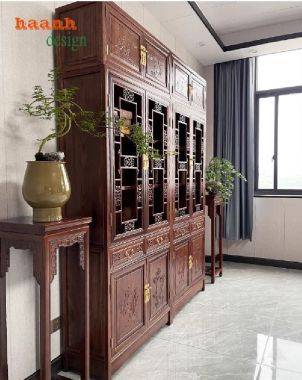 Khám phá vẻ đẹp của tủ sách bằng gỗ tự nhiên-TSC 003