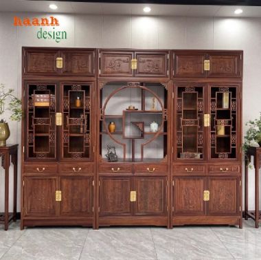 Khám phá vẻ đẹp của tủ sách bằng gỗ tự nhiên-TSC 003