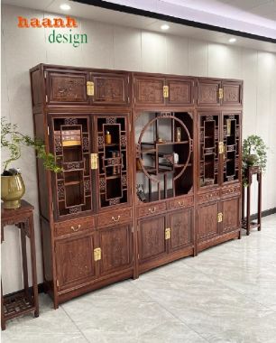 Khám phá vẻ đẹp của tủ sách bằng gỗ tự nhiên-TSC 003