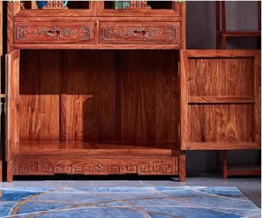 Tủ sách gỗ tự nhiên giả cổ Lựa chọn cho không gian sống-TSC 001