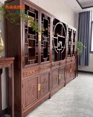 Khám phá vẻ đẹp của tủ sách bằng gỗ tự nhiên-TSC 003