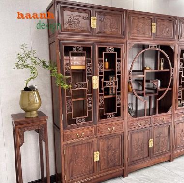 Khám phá vẻ đẹp của tủ sách bằng gỗ tự nhiên-TSC 003