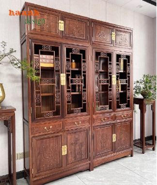 Khám phá vẻ đẹp của tủ sách bằng gỗ tự nhiên-TSC 003