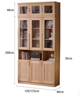 Mẫu tủ sách gỗ đẹp hiện đại cho phòng làm việc gia đình-THS 015