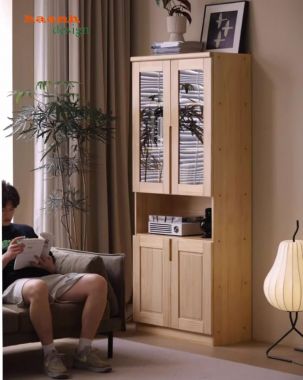 Mẫu tủ sách gỗ đẹp cho phòng làm việc gia đình hiện đại-THS 017