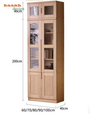 Mẫu tủ sách gỗ đẹp cho phòng làm việc gia đình hiện đại-THS 017