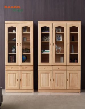 Mẫu tủ sách gỗ đẹp cho phòng làm việc gia đình hiện đại-THS 017