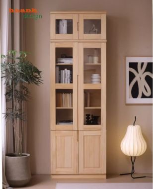 Mẫu tủ sách gỗ đẹp hiện đại cho phòng làm việc gia đình-THS 015