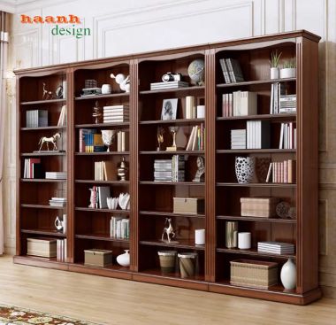 Tủ để sách bằng gỗ cao cấp cho không gian làm việc tại nhà-THS 018