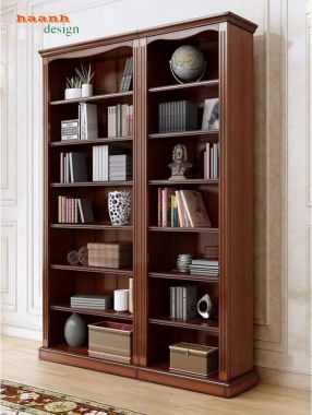 Tủ để sách bằng gỗ cao cấp cho không gian làm việc tại nhà-THS 018