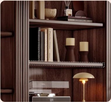 Mẫu tủ sách gỗ đẹp nhập khẩu – Đẳng cấp không gian làm việc-TST 008