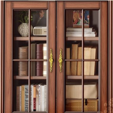 Mẫu tủ kệ sách gỗ đẹp phong cách pháp cho không gian đẳng cấp-TST 007