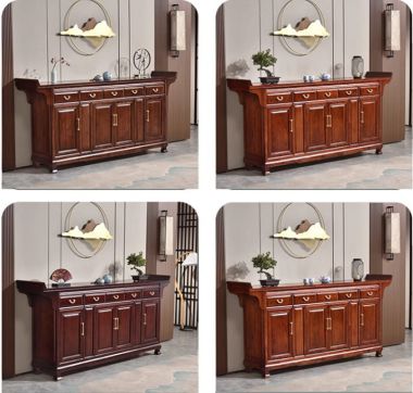 Bàn thờ gia tiên đẹp gỗ gõ tự nhiên – Thiết kế sang trọng-TTG 009