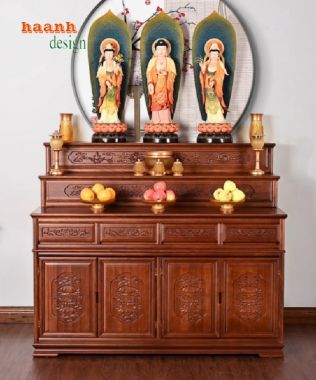 Bài trí tủ thờ phật và gia tiên mang lại tài lộc-TTG 004