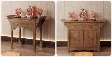 Tủ thờ gia tiên gỗ gụ – Tôn vinh truyền thống gia đình Việt-TTG 008