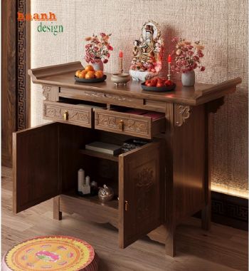 Tủ thờ gia tiên gỗ gụ – Tôn vinh truyền thống gia đình Việt-TTG 008