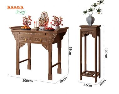 Tủ thờ gia tiên gỗ gụ – Tôn vinh truyền thống gia đình Việt-TTG 008