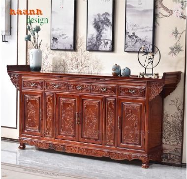 Mẫu tủ thờ gia tiên đẹp cho mọi không gian thờ cúng-TTG 007