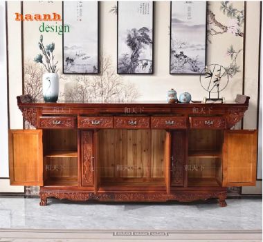 Mẫu tủ thờ gia tiên đẹp cho mọi không gian thờ cúng-TTG 007