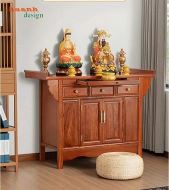 Tủ thờ gỗ đẹp gõ đỏ tự nhiên – Đẳng cấp từng đường nét-TTG 010