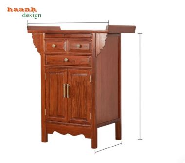 Tủ thờ gỗ đẹp gõ đỏ tự nhiên – Đẳng cấp từng đường nét-TTG 010