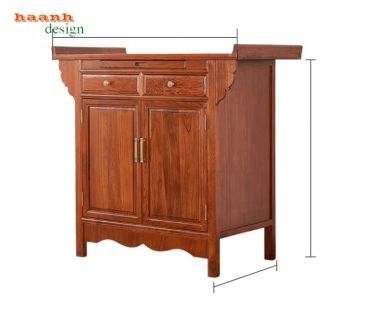 Tủ thờ gỗ đẹp gõ đỏ tự nhiên – Đẳng cấp từng đường nét-TTG 010