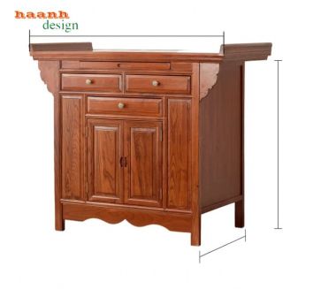 Tủ thờ gỗ đẹp gõ đỏ tự nhiên – Đẳng cấp từng đường nét-TTG 010