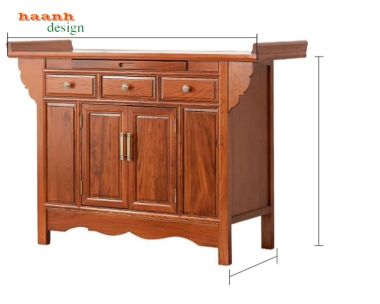 Tủ thờ gỗ đẹp gõ đỏ tự nhiên – Đẳng cấp từng đường nét-TTG 010