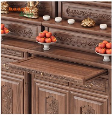 Tủ thờ gỗ óc chó tiện ích và sang trọng - TTG 002