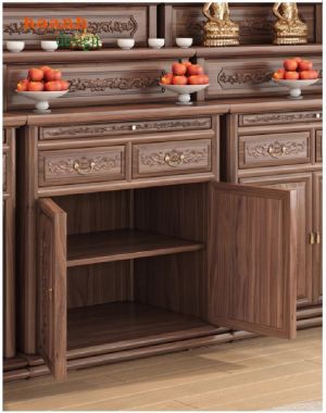 Tủ thờ gỗ óc chó tiện ích và sang trọng - TTG 002