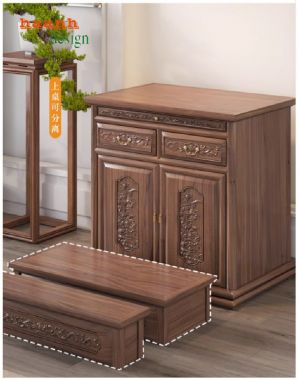 Tủ thờ gỗ óc chó tiện ích và sang trọng - TTG 002