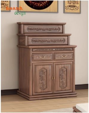 Tủ thờ gỗ óc chó tiện ích và sang trọng - TTG 002